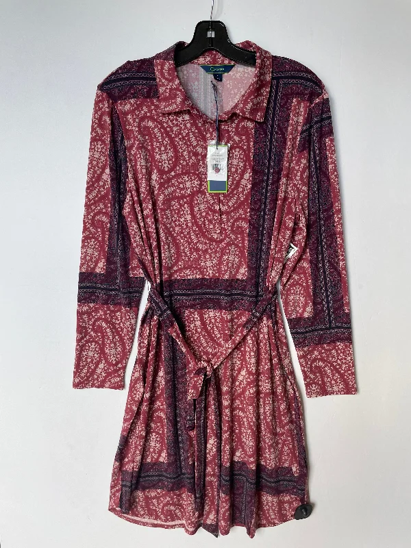 Hurry In Dress Casual Midi By C Wonder In Purple, Size: L
