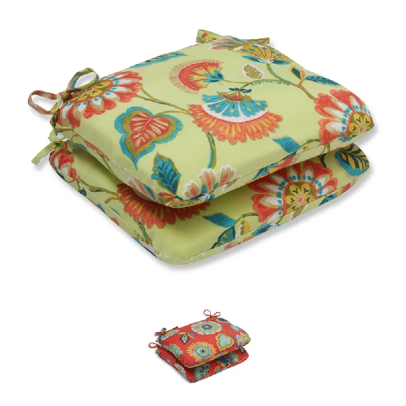 Hurry In Pillow Perfect Outdoor/ Indoor Woodcourt Rounded Corners Seat Cushion (Set of 2) Hurry In Pillow Perfect Outdoor/ Indoor Woodcourt Rounded Corners Seat Cushion (Set of 2)