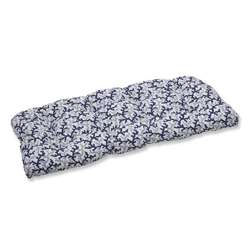 Unmissable Offer Pillow Perfect Wicker Loveseat Cushion with Bella-Dura Andros Navy Fabric Fabric Unmissable Offer Pillow Perfect Wicker Loveseat Cushion with Bella-Dura Andros Navy Fabric Fabric