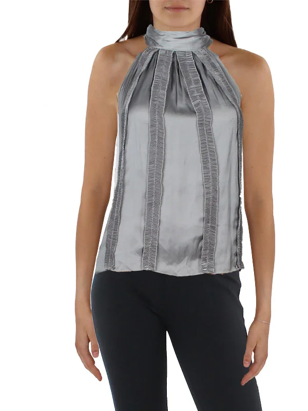 Extra Savings Sia Womens Pleated Sleeveless Shell