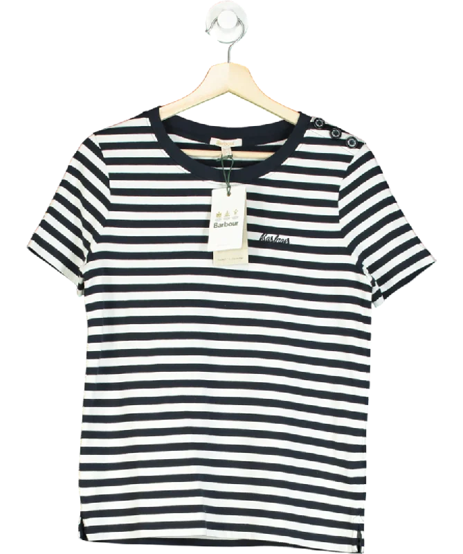 Barbour Blue Classic Breton stripe Ferryside T-shirt UK 8