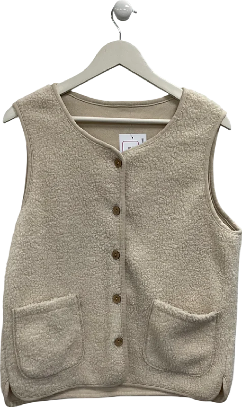 Beige Teddy Gilet UK L