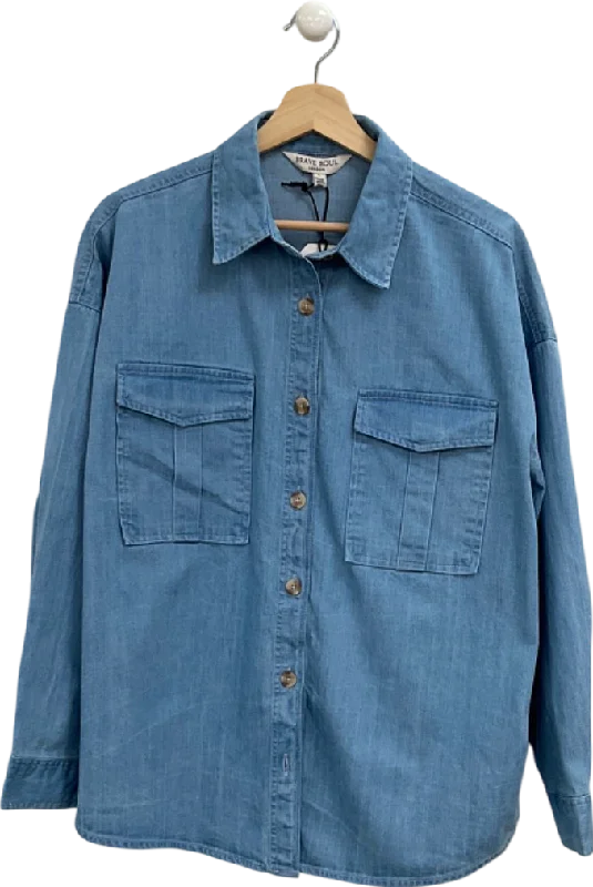 Brave Soul Blue Denim Shirt UK L