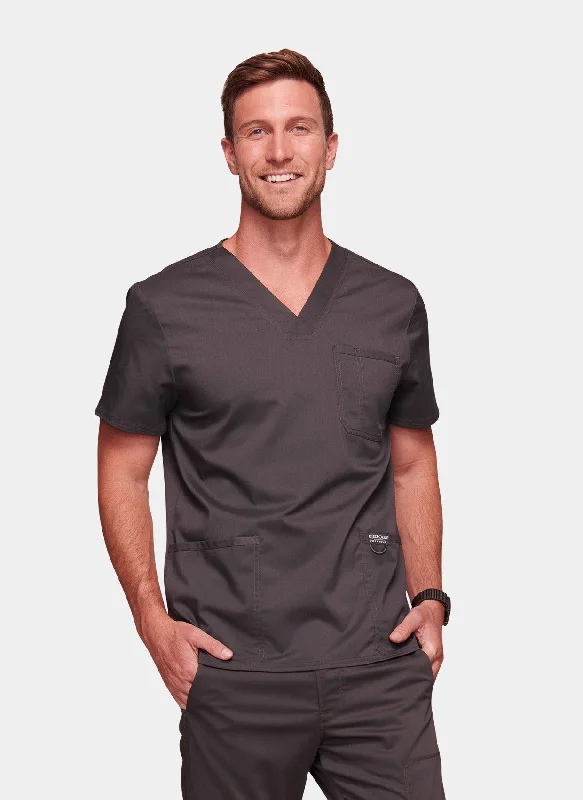 Cherokee WW Revolution Men-s V-Neck Scrub Top WWE670 - Pewter