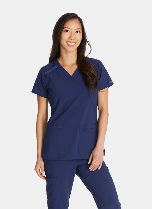 Dickies EDS Essentials Women's Mock Wrap Scrub Top DKE625 - Navy