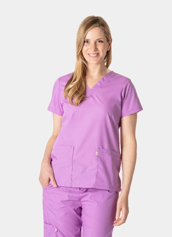 HappyFIT Lily Scrub Top - Lavender