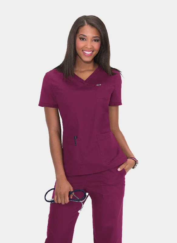 Koi Classics Nicole Scrub Top - Wine