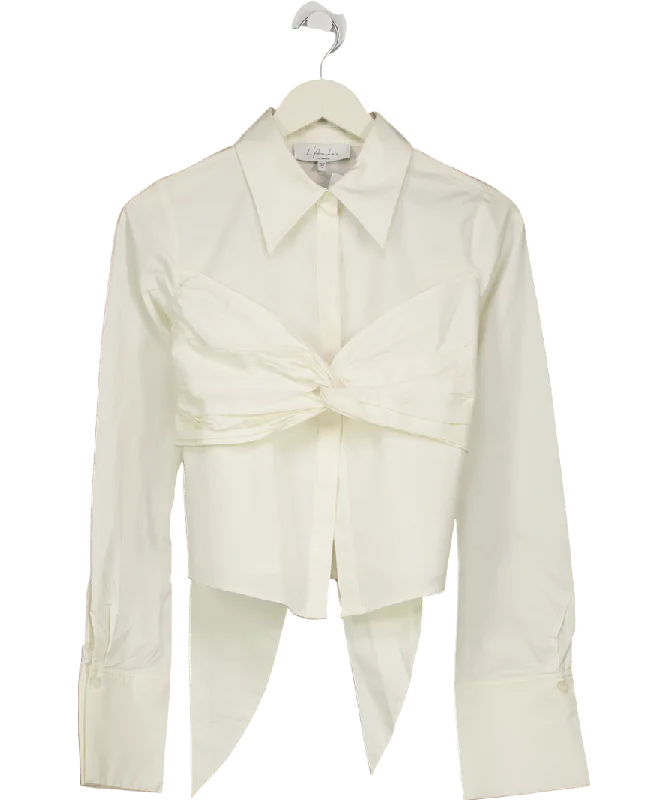 L'academie White Back Tie Shirt UK S