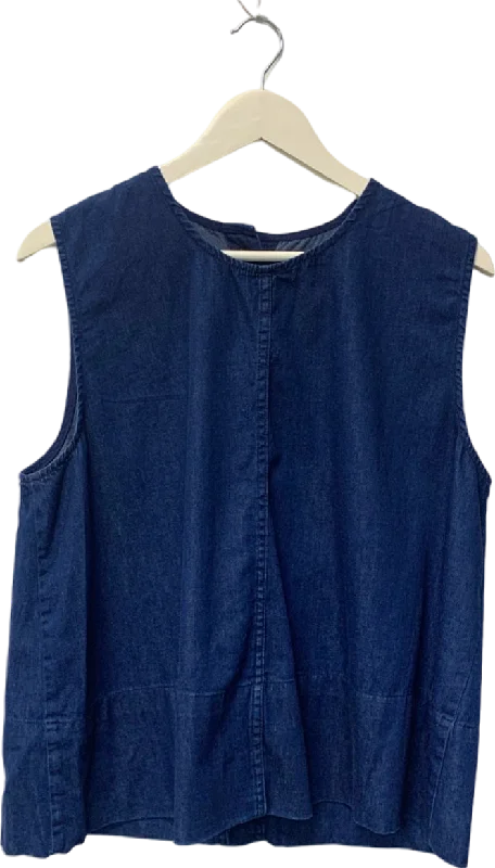 Nobody's Child Blue Denim Sleeveless Top UK 16