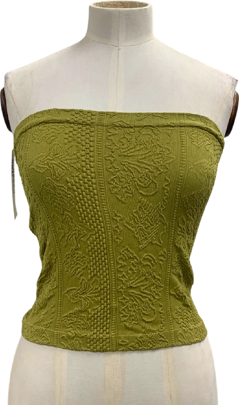 Urban Outfitters Green Out From Under Strapless Top UK L