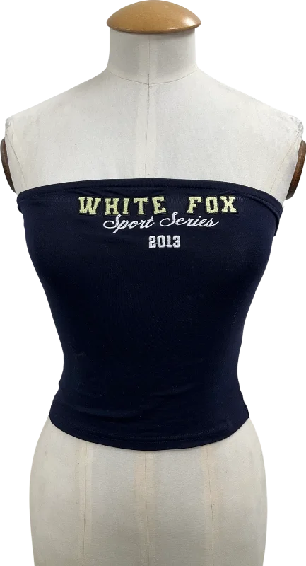 White Fox Blue A Power Move Strapless Top UK XXS