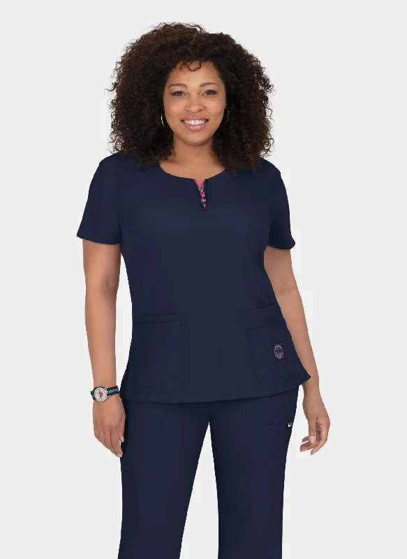 Koi Lite Serenity Scrub Top - Navy