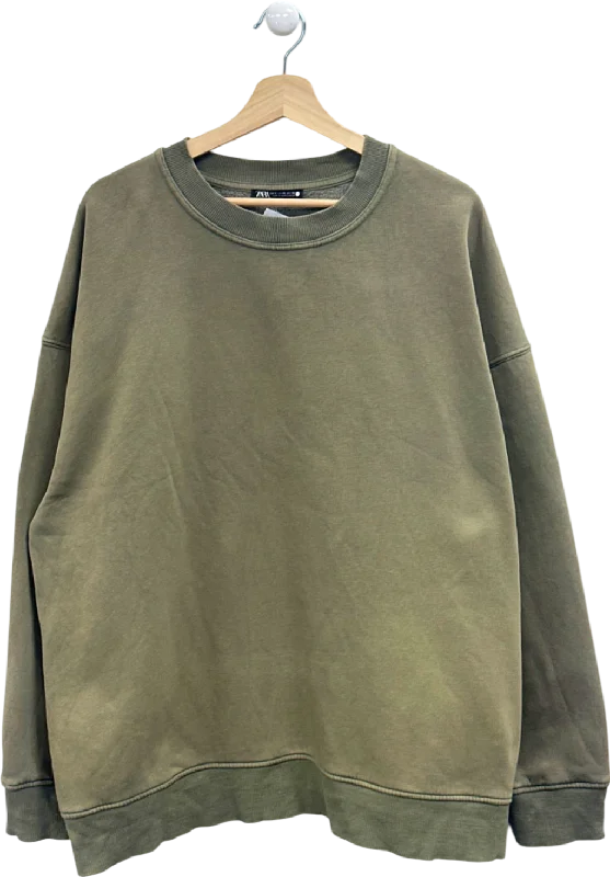 Zara Olive Green Sweatshirt UK XL