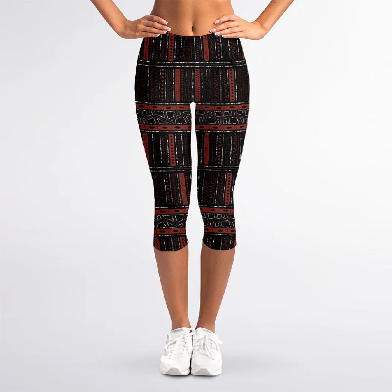 Aboriginal Indigenous Pattern Print Women's Capri Leggings