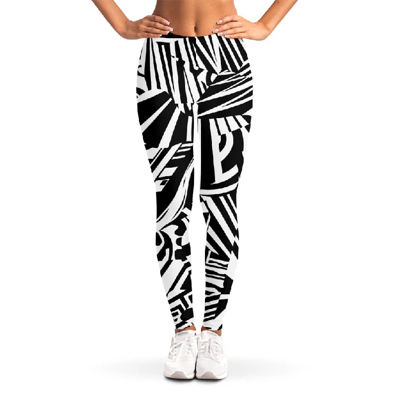 Abstract Dazzle Pattern Print Women's Leggings