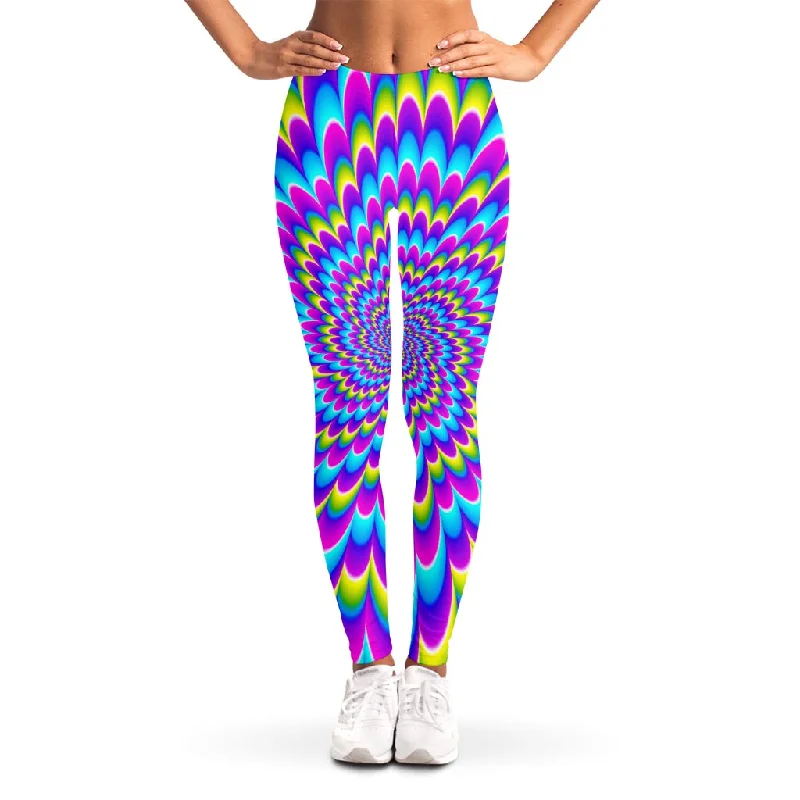 Abstract Dizzy Moving Optical Illusion Women's Leggings