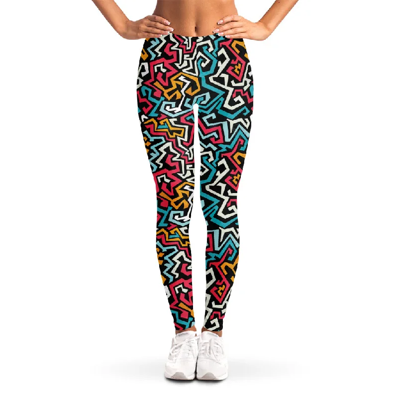 Abstract Funky Pattern Print Women's Leggings