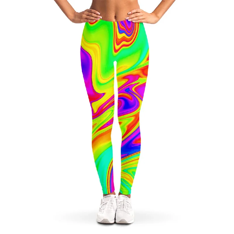 Abstract Liquid Trippy Print Women's Leggings