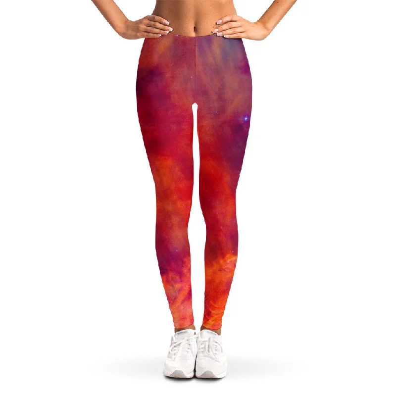 Abstract Nebula Cloud Galaxy Space Print Women's Leggings