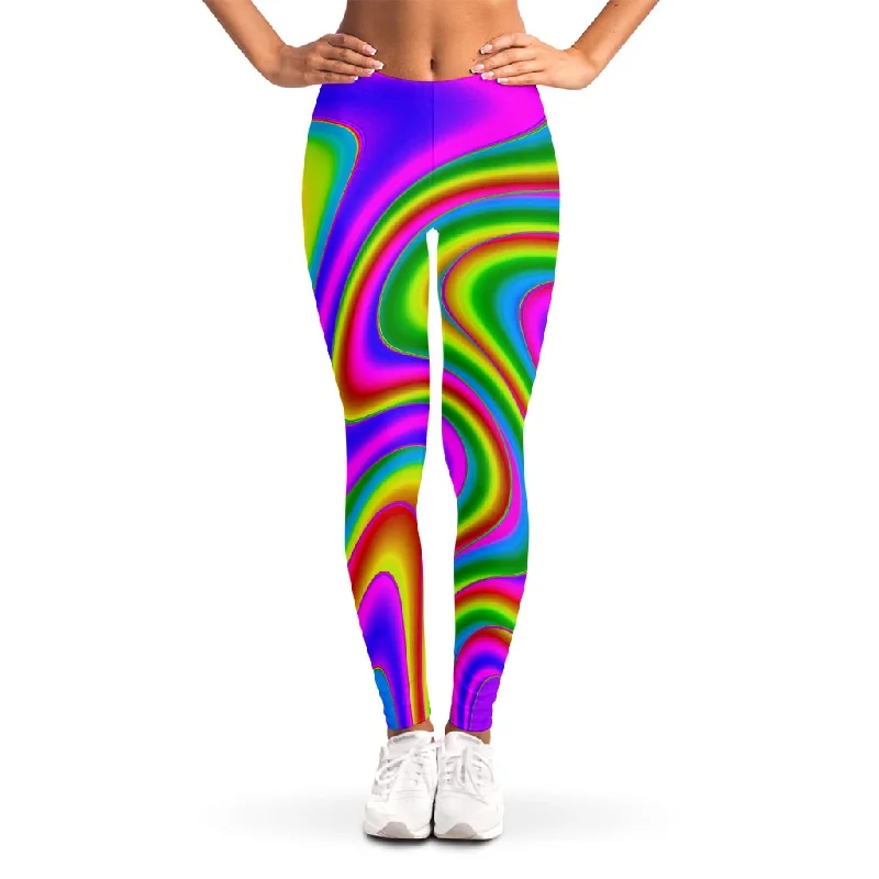 Abstract Neon Trippy Print Women's Leggings