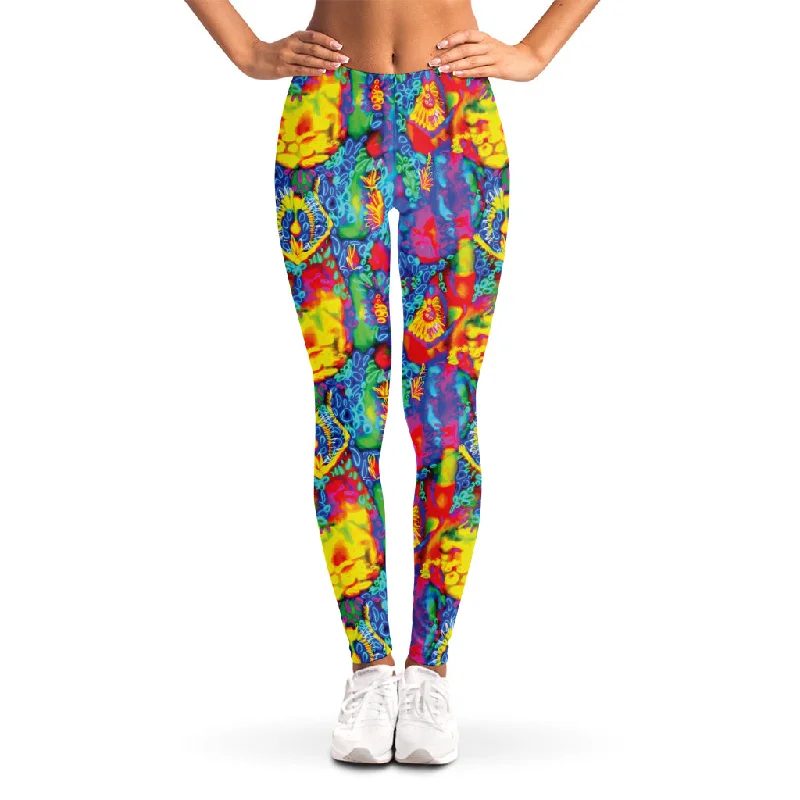 Abstract Psychedelic Print Women's Leggings