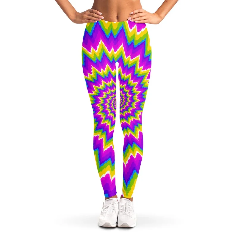 Abstract Spiral Moving Optical Illusion Women's Leggings