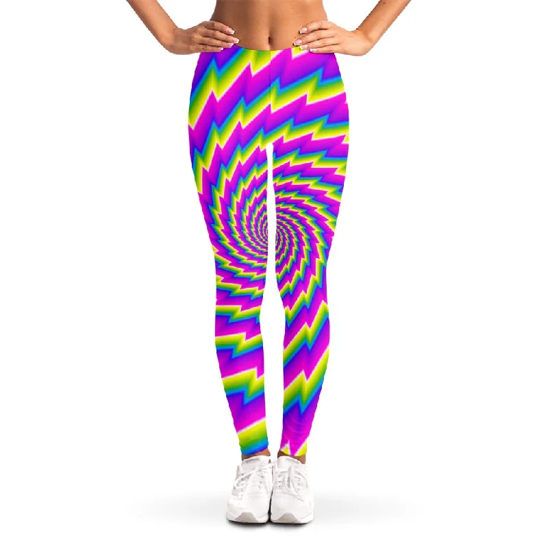 Abstract Twisted Moving Optical Illusion Women's Leggings