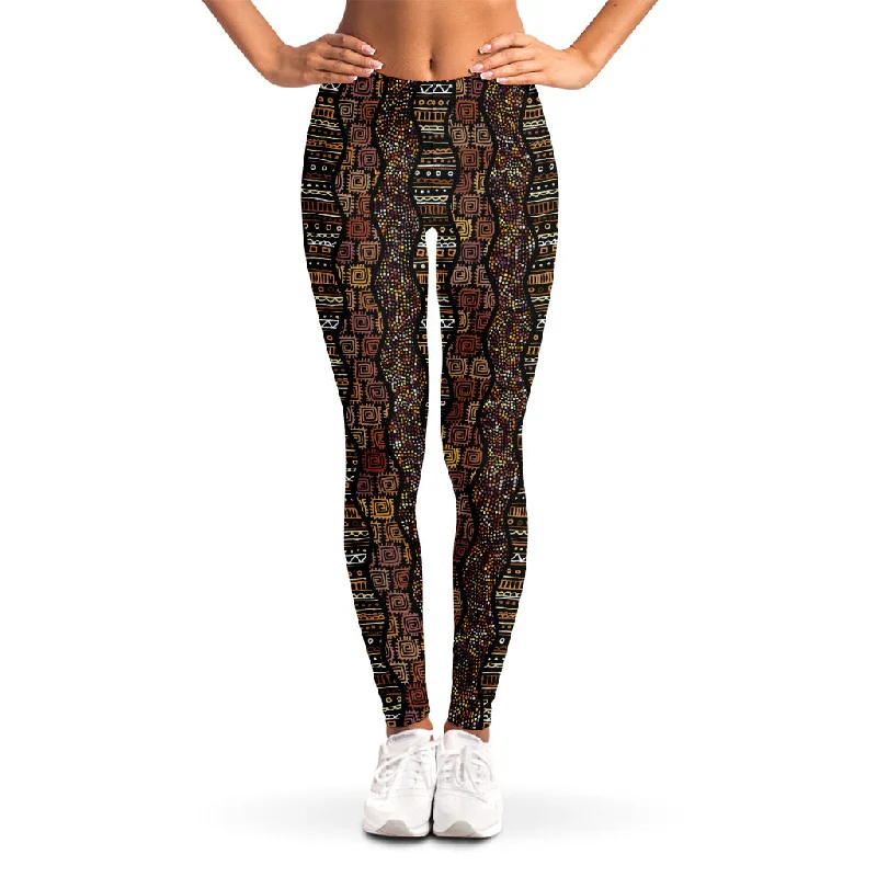 African Afro Inspired Pattern Print Women's Leggings