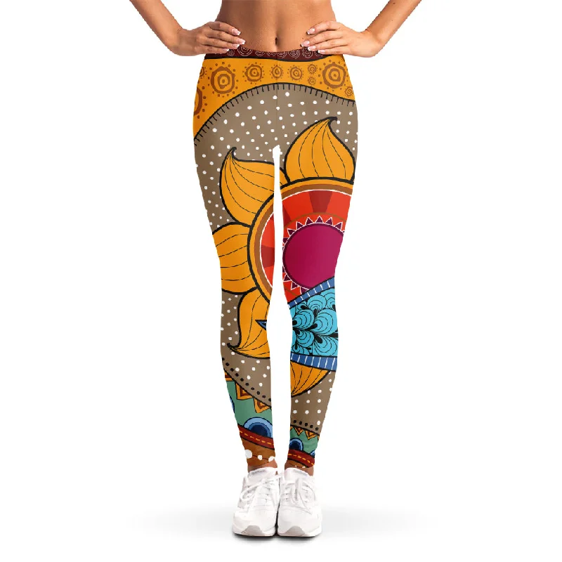 African Sun Print Women's Leggings