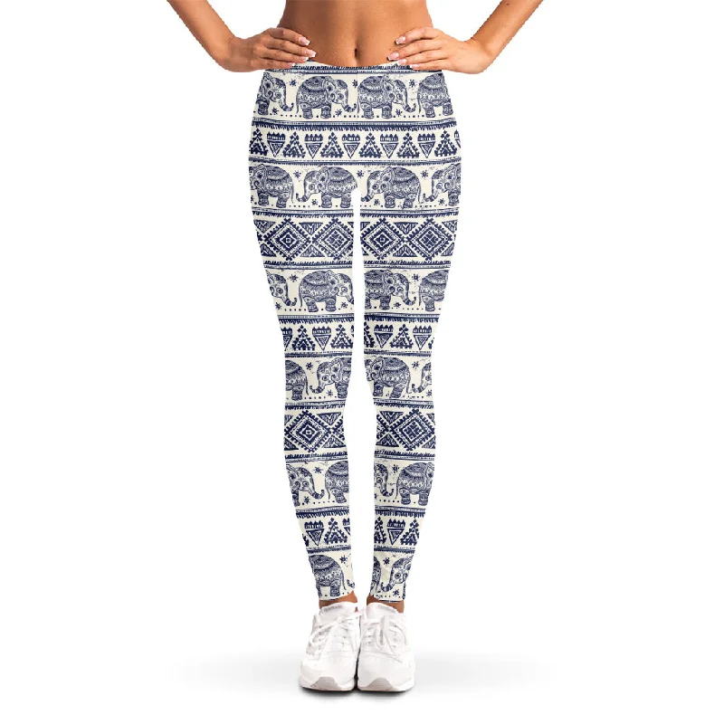 African Tribal Elephant Pattern Print Women's Leggings