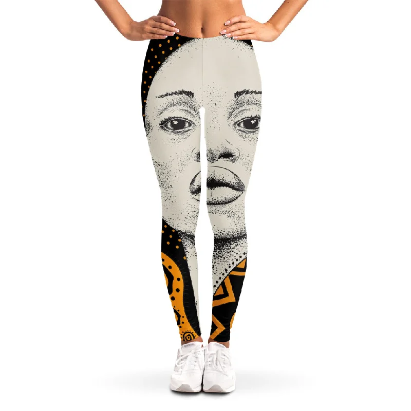 African Woman Print Women's Leggings