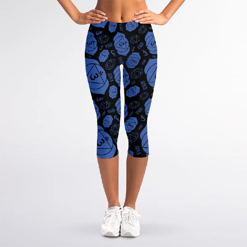 Ajna Chakra Pattern Print Women's Capri Leggings