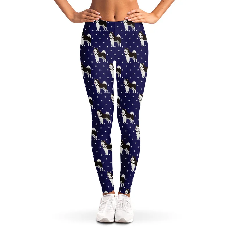 Alaskan Malamute Pattern Print Women's Leggings