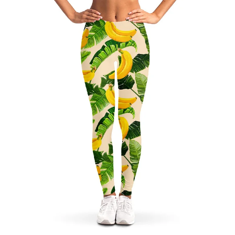 Aloha Banana Pattern Print Women's Leggings