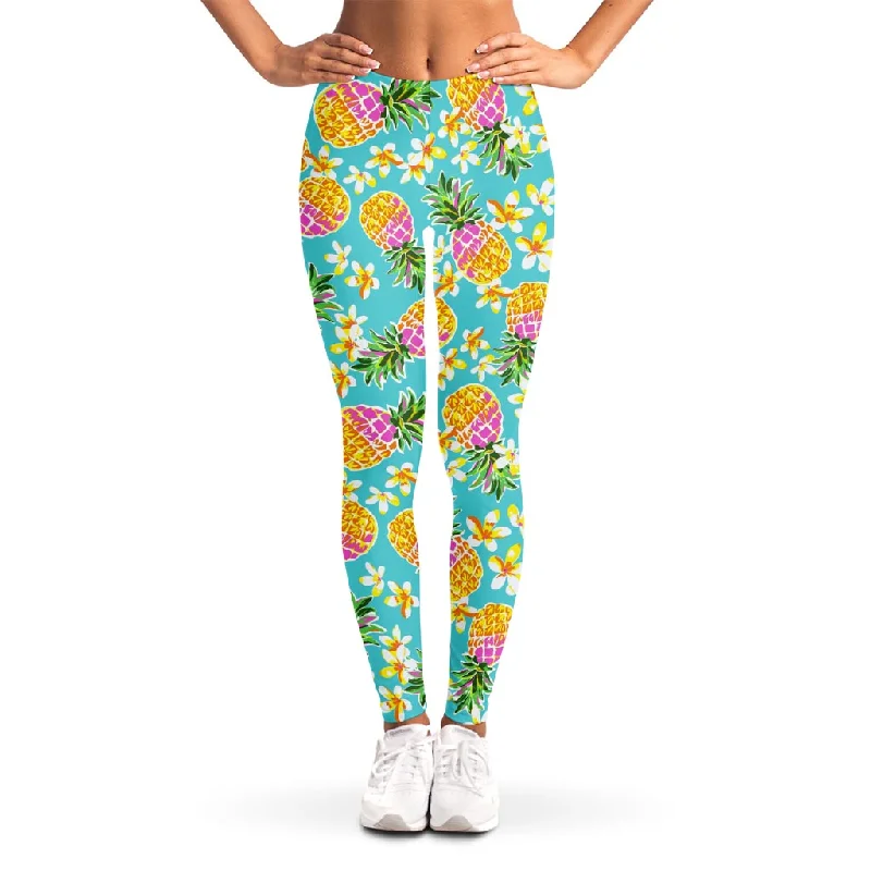 Aloha Summer Pineapple Pattern Print Women's Leggings