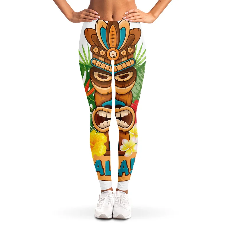 Aloha Tiki Print Women's Leggings