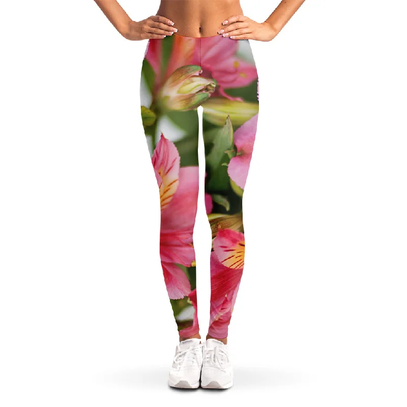 Alstroemeria Flower Print Women's Leggings