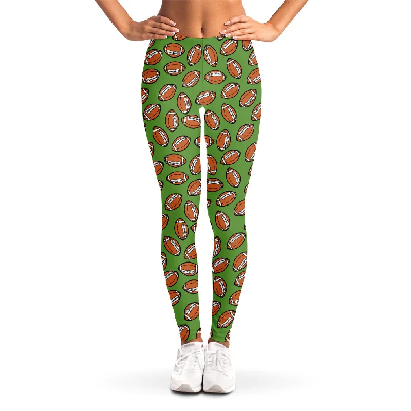 American Football Ball Pattern Print Women's Leggings