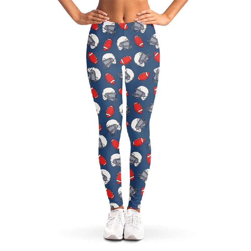 American Football Pattern Print Women's Leggings