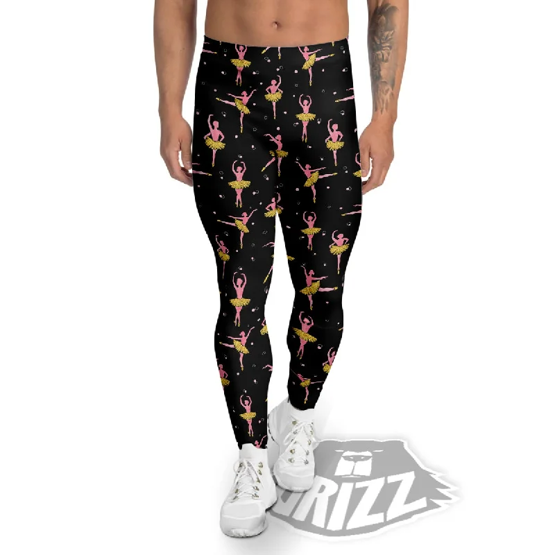 Ballet Dancing Print Pattern Men's Leggings