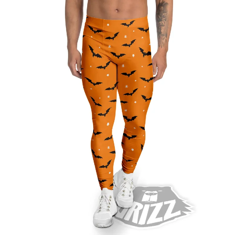 Bat Halloween Print Pattern Men's Leggings