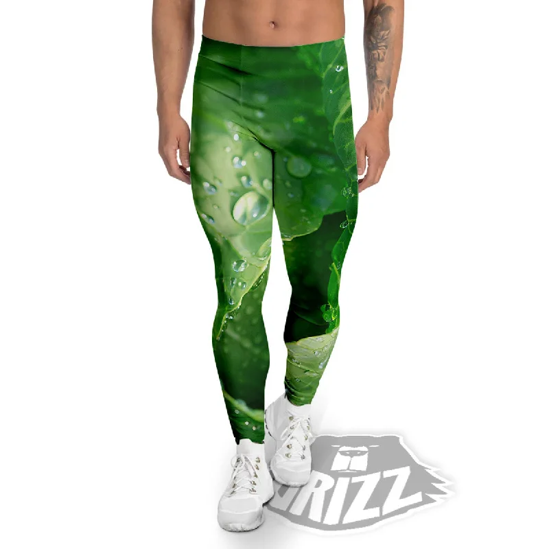 Cabbage Fresh Leaf Print Men's Leggings