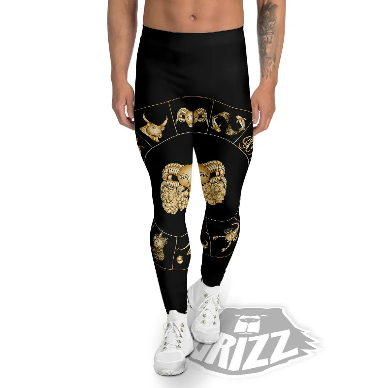 Capricorn Sign Fantasy Print Men's Leggings