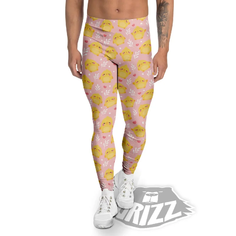 Chicken Cute Print Pattern Men's Leggings