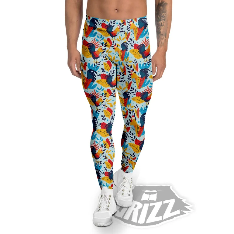 Chicken Exotic Print Pattern Men's Leggings