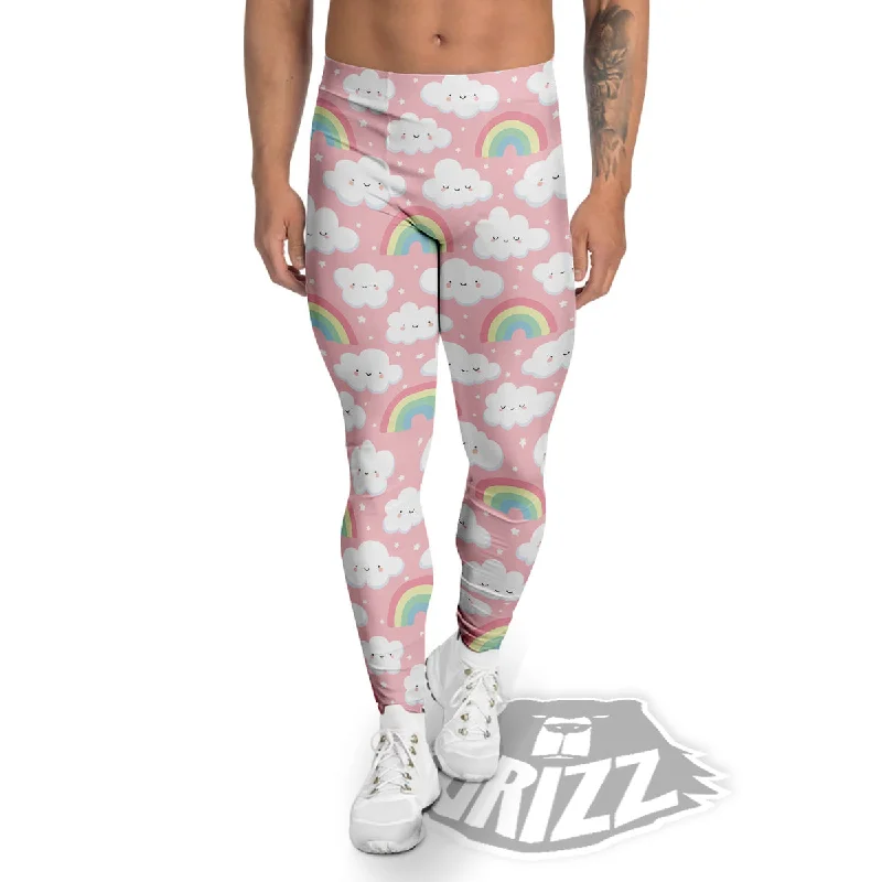 Cloud Cute Print Pattern Men's Leggings