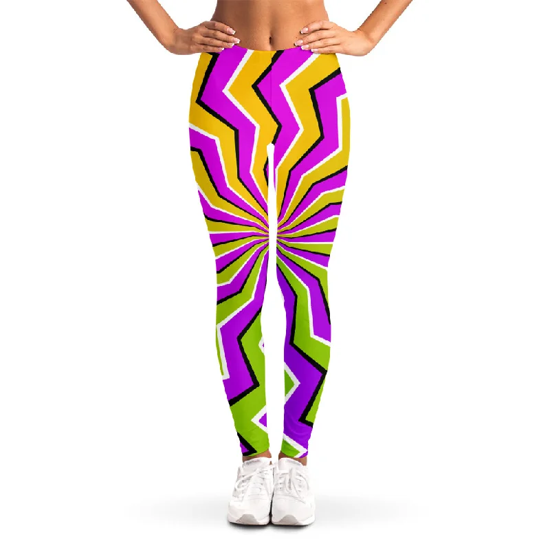 Colorful Dizzy Moving Optical Illusion Women's Leggings