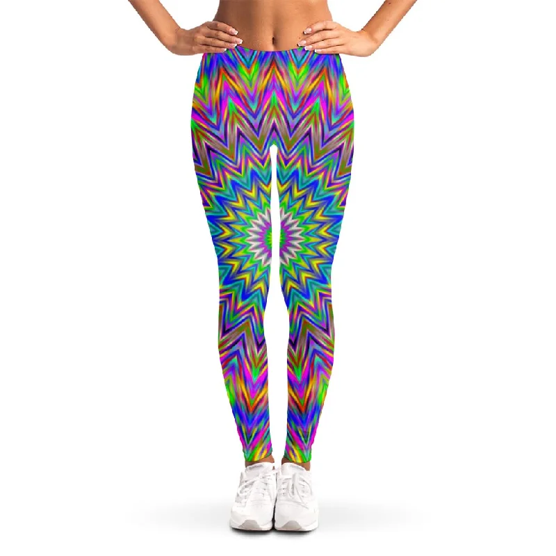 Colorful Psychedelic Optical Illusion Women's Leggings