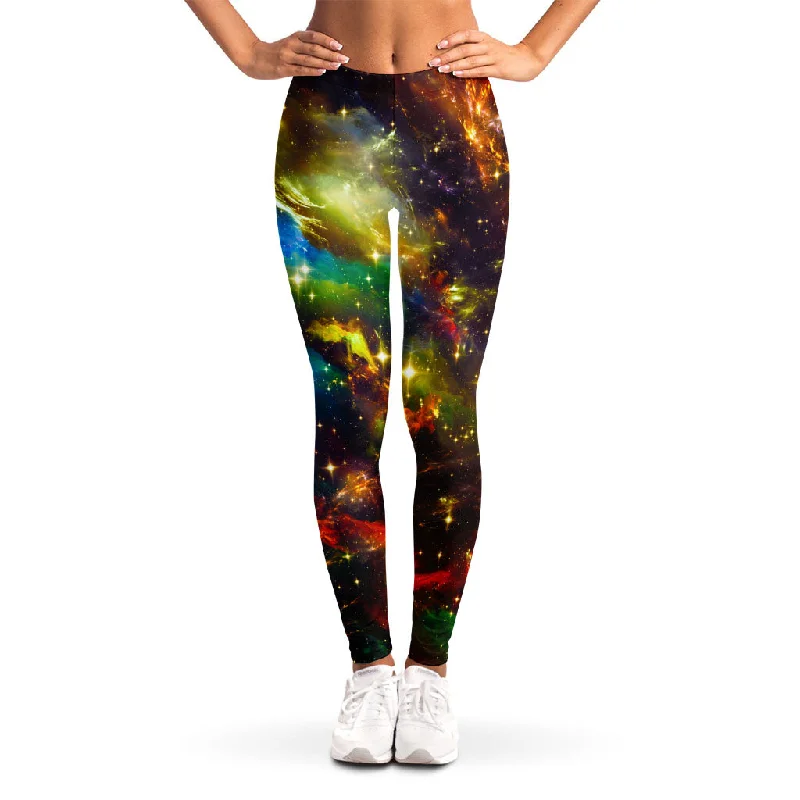 Colorful Universe Galaxy Space Print Women's Leggings