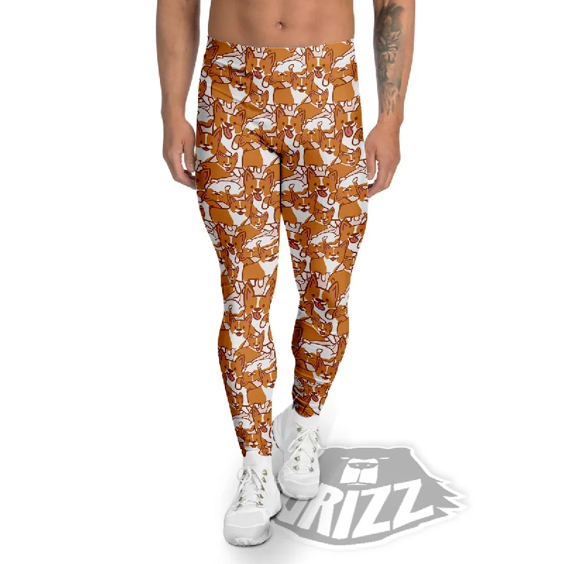 Corgi Cute Print Pattern Men's Leggings